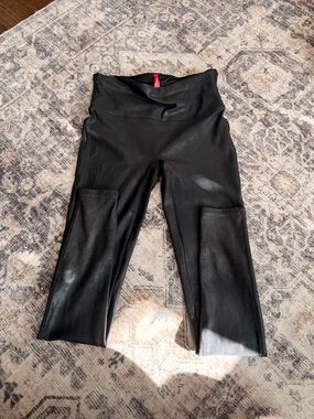 SPANX Black Faux Leather Leggings